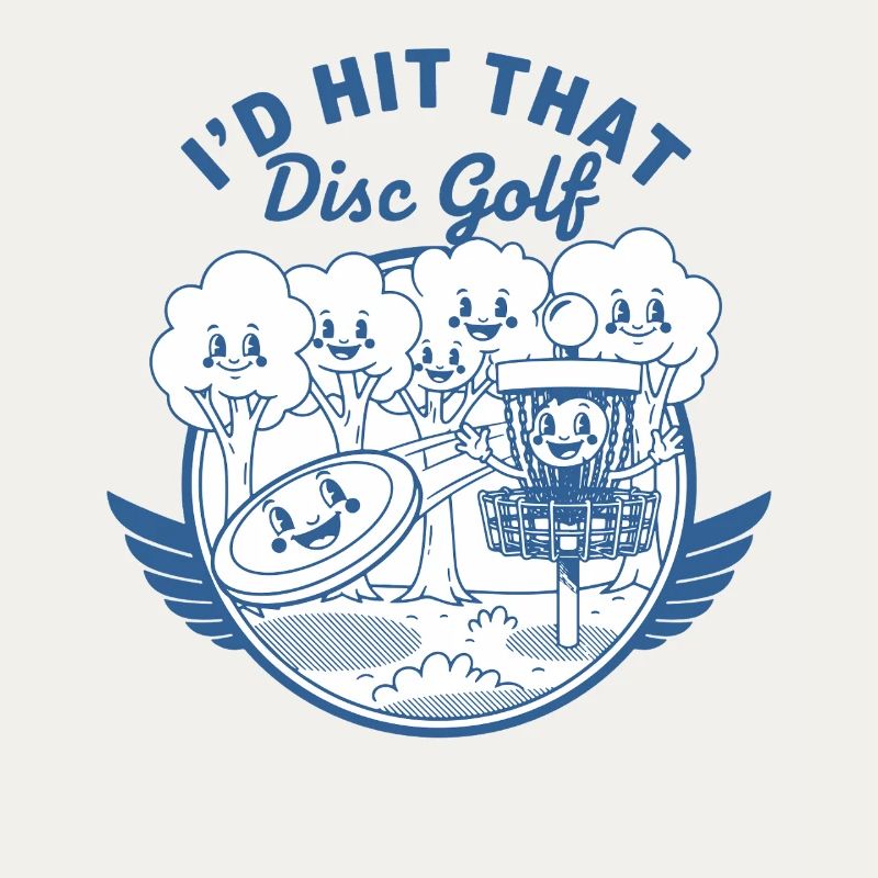 ID HIT THAT Disc Golf Funny Disc Golfer Scene