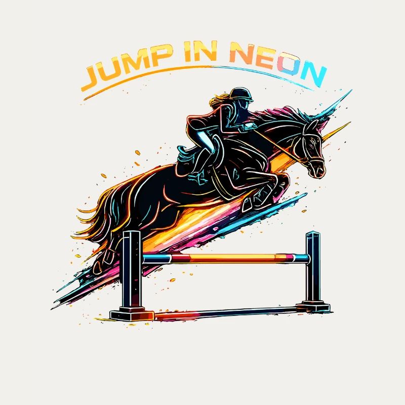 Sauter dans le néon – Saut d’obstacles dans le style néon