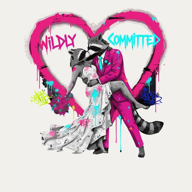 Wildly Committed Waschbär Hochzeit