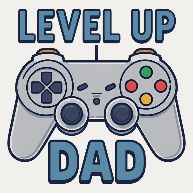 Level Up Dad – Gamer Controller Geschenk