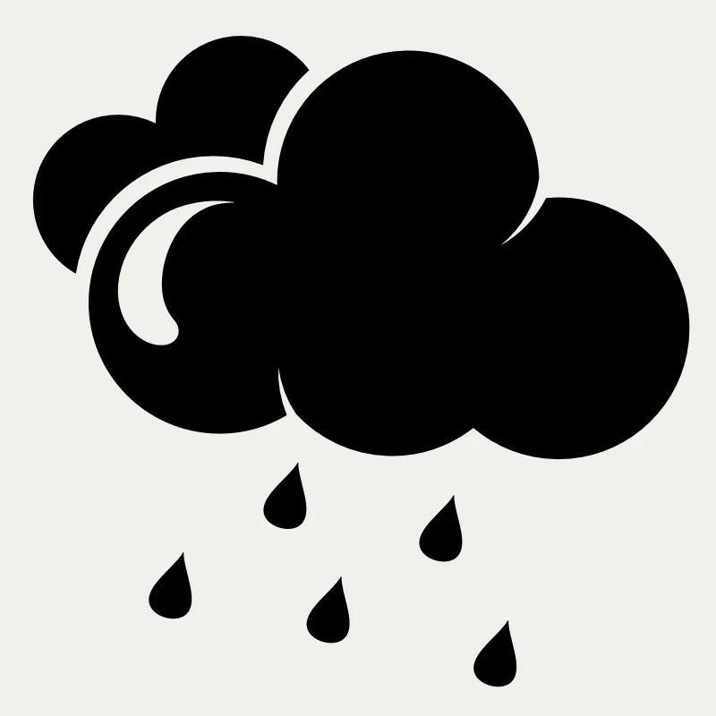 Cloud with rain drops