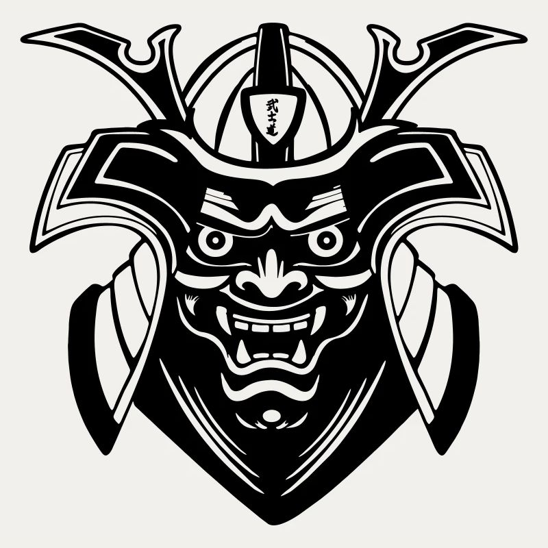 Schatten-Menpō-Masken-Design
