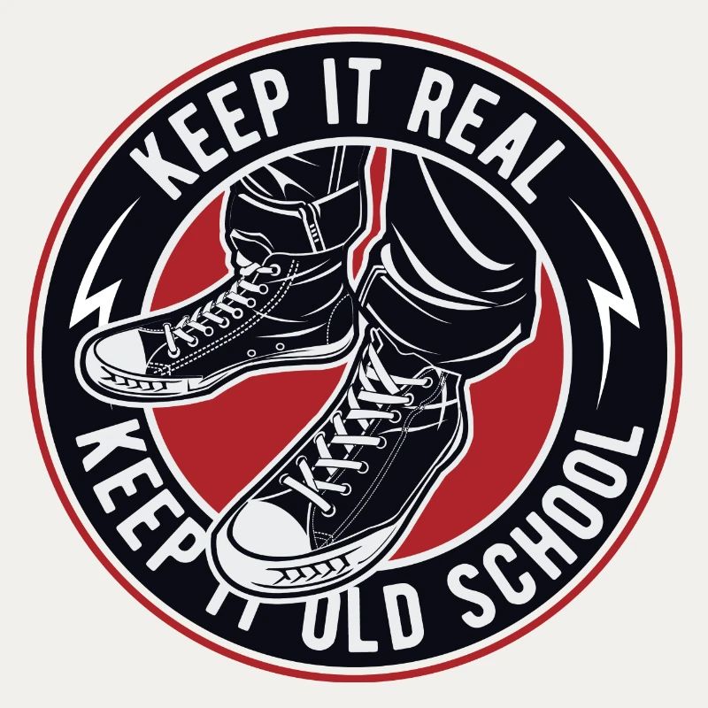 Keep It Real Old School Sneakers Logo