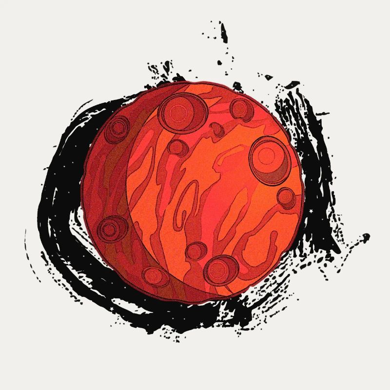 Planet Mars with background, planets