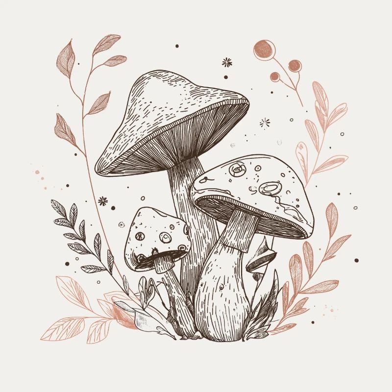 champignon, ramasseur de champignons, cueillette