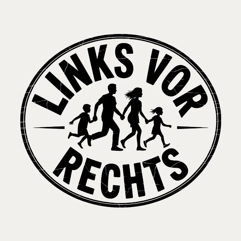 Links vor Rechts - Funny Antifa Spruch