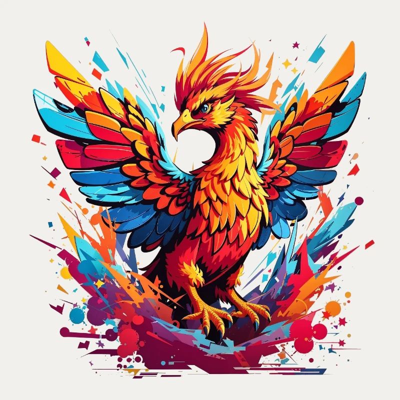 Explosion de couleur de Phénix de Feu