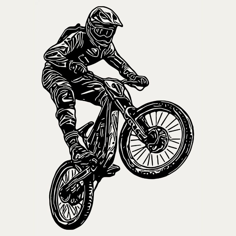 Cooler Radfahrer Springender Mountainbiker