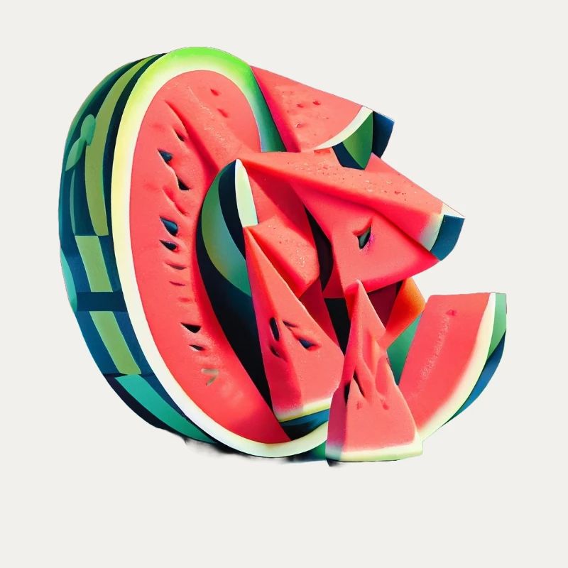 Pastèque en morceaux