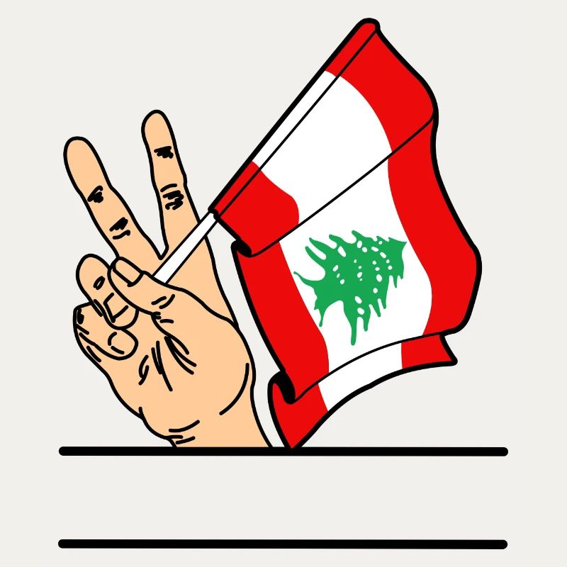 Flagge Libanon Friedenszeichen Textraum