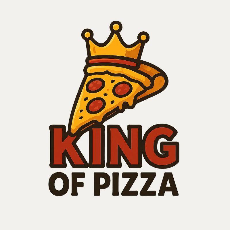 König der Pizza mit Krone