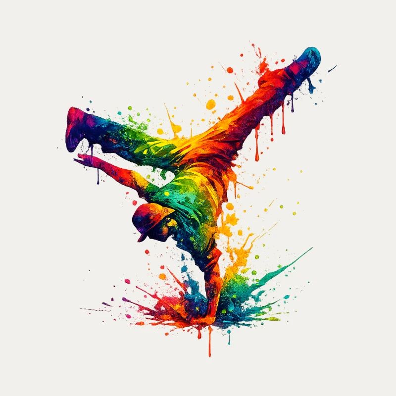 Hand Splashed Rainbow Dance