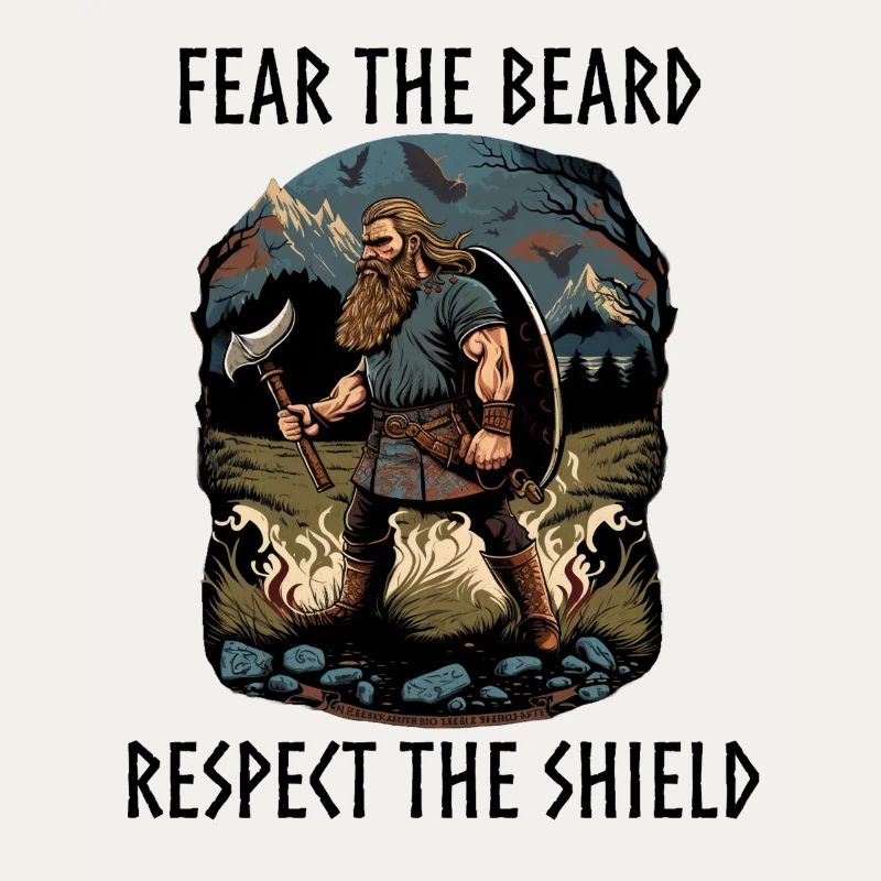 Viking with axe and shield