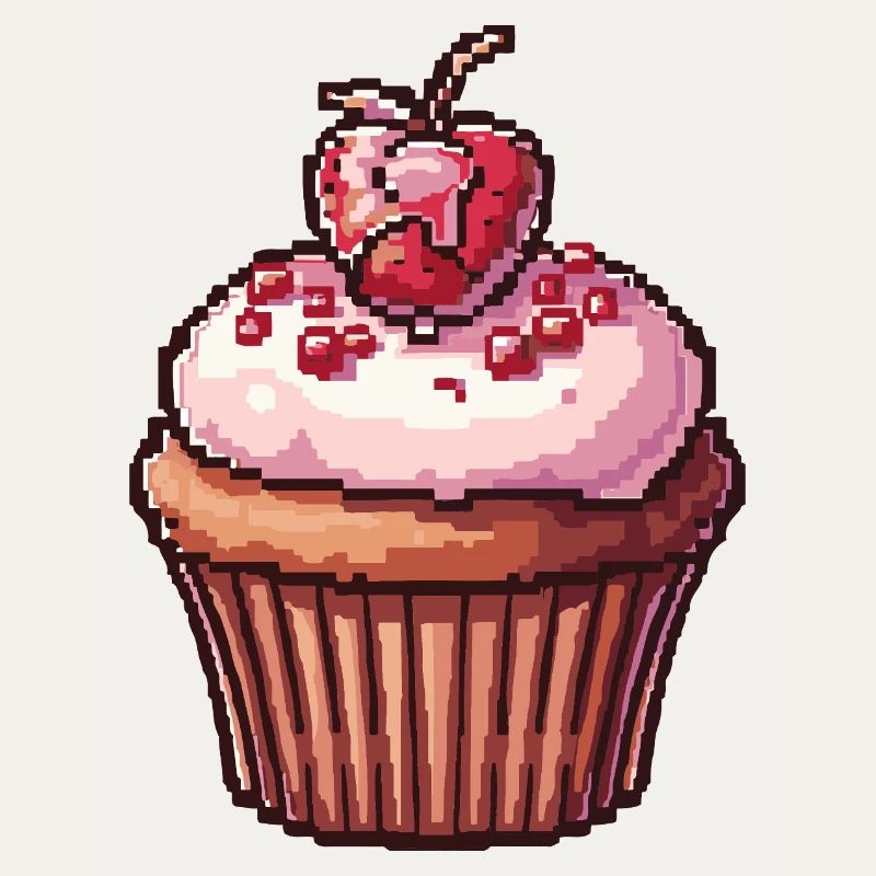 Cupcake Pixel Rétro