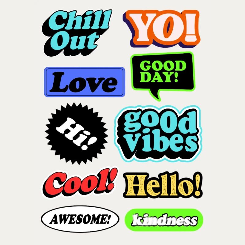 Comic graffiti speech bubbles