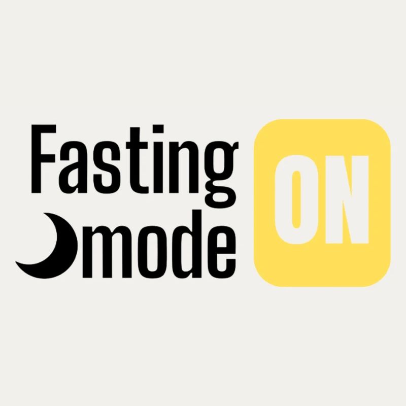 Fasting mode ON text design