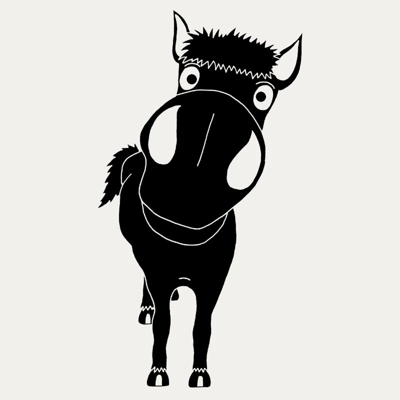 Gros plan sur un cheval noir