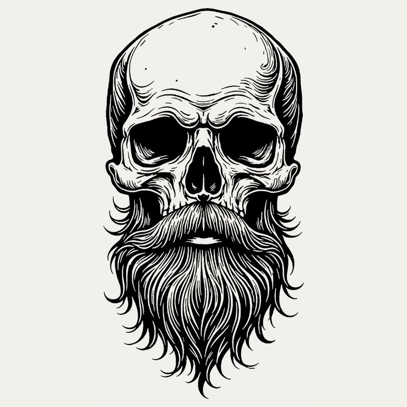 Skull mit Bart