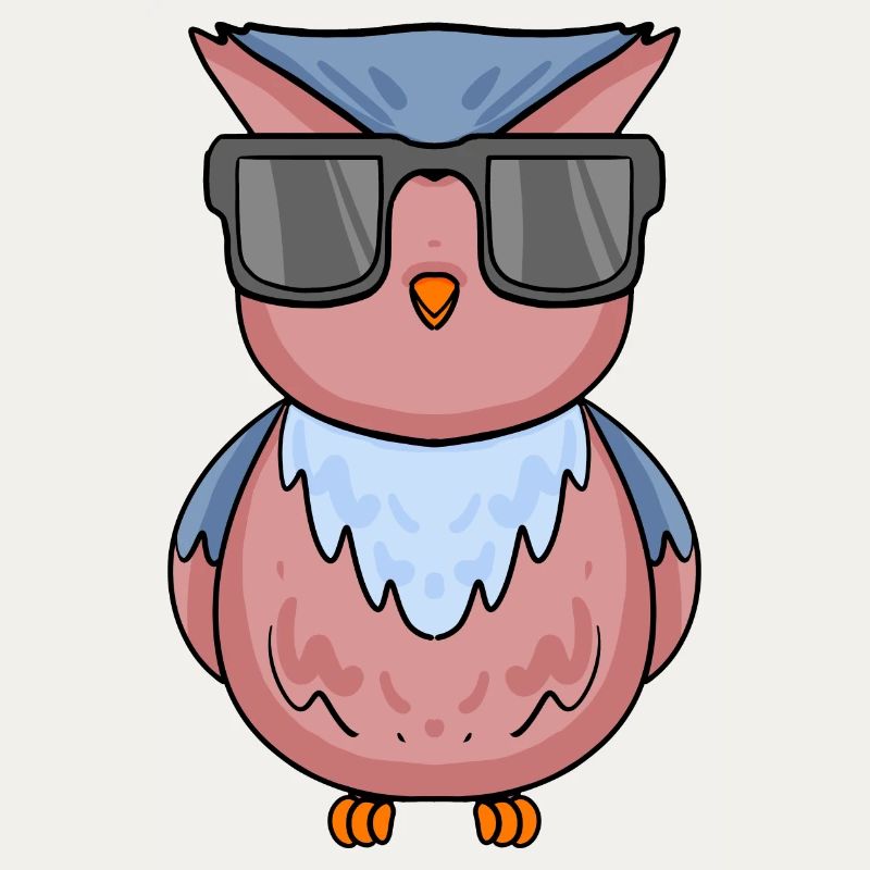 coole Eule mit Sonnenbrille