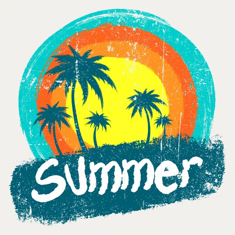 Sunset Palms Neon Summer