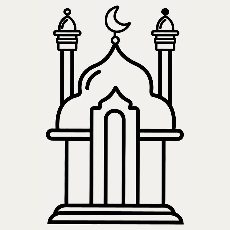 Moschee religiöse Kultstätte transparent