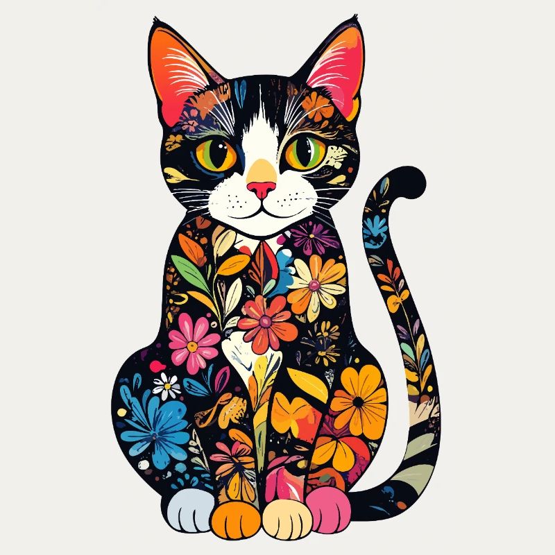 Blütenkatze Farbexplosion