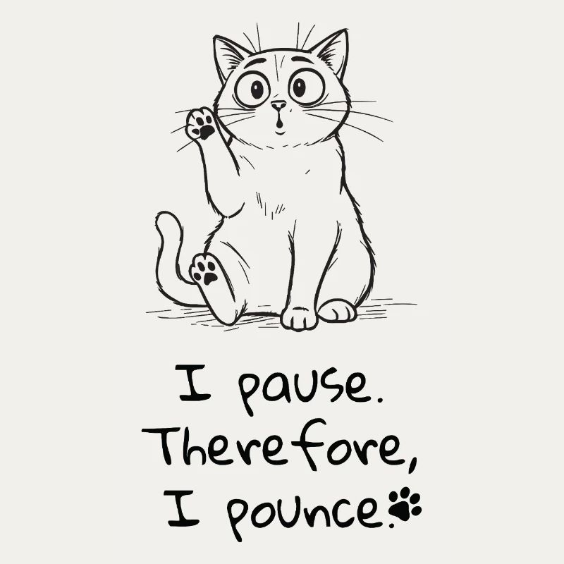 Pause & Pounce – Cat Lover Tee