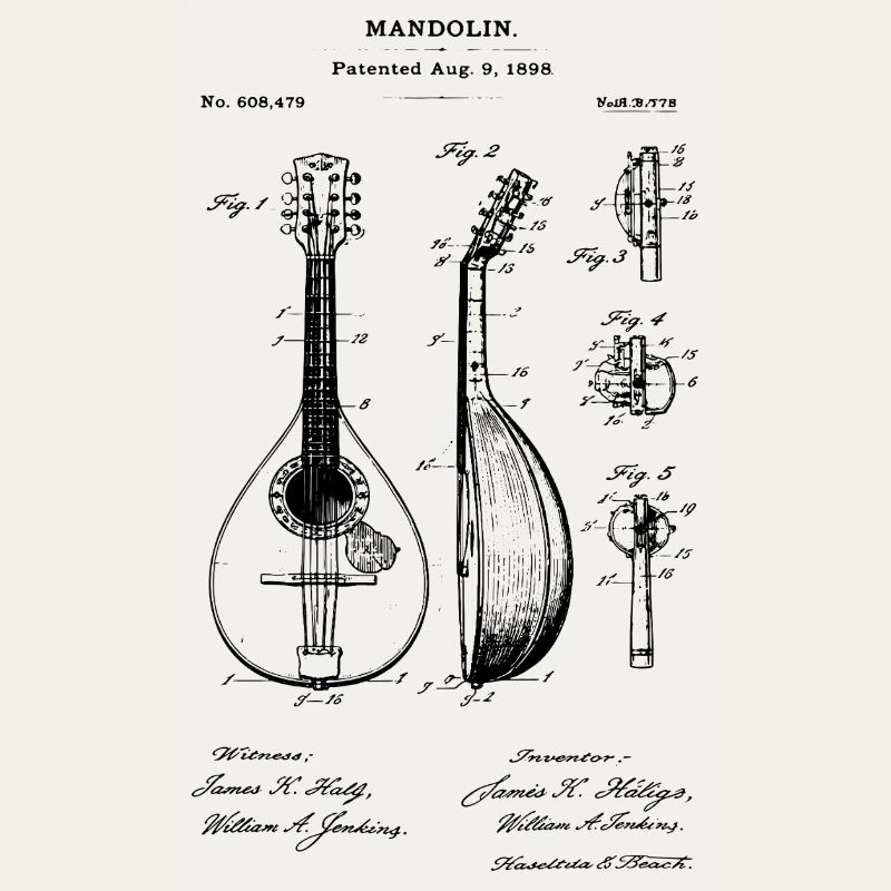 Mandoline Conception de plan vintage
