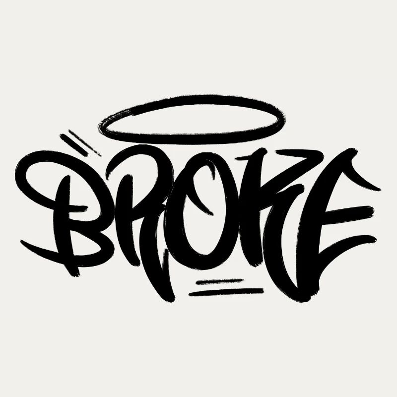 Style de conception de graffiti brisé