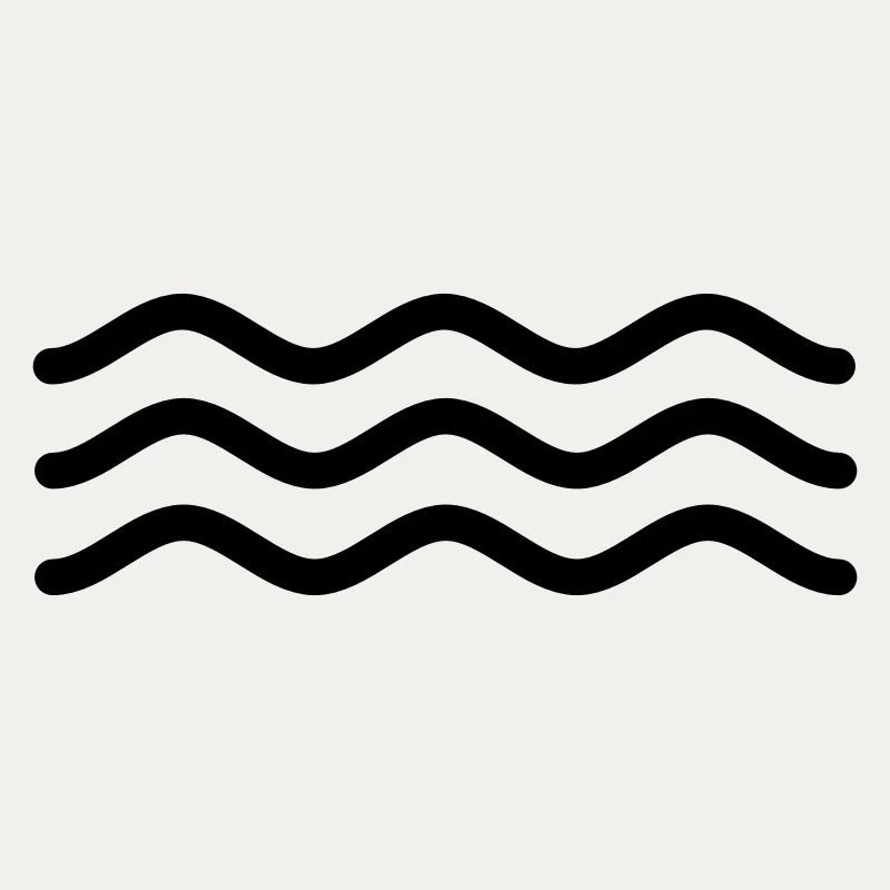 Signe abstrait pour l’eau