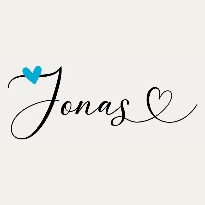 Jonas Surname First name Calligraphy Heart