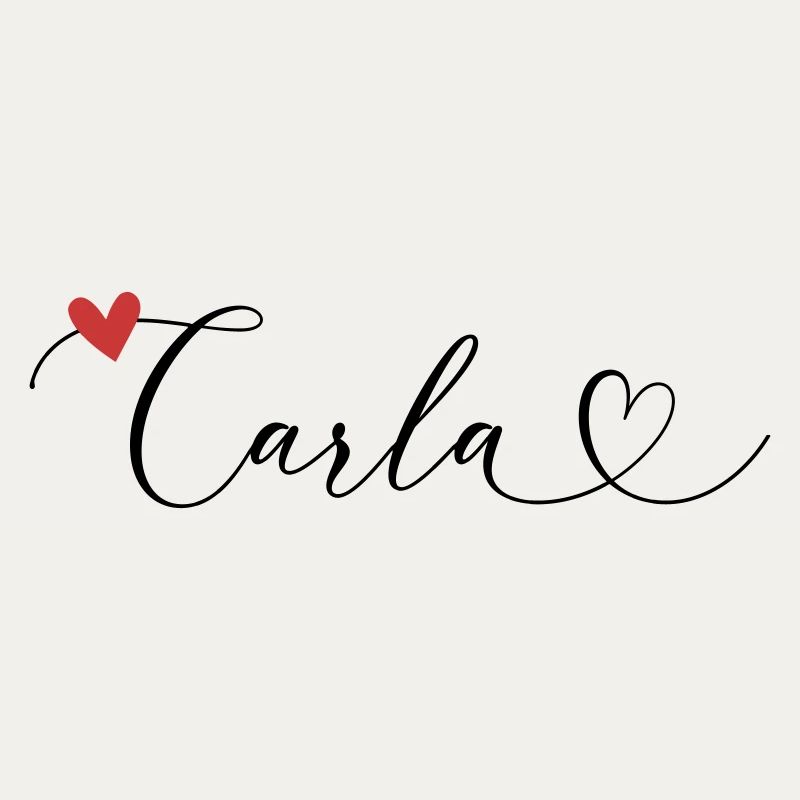 Carla Nom Prénom Calligraphie Coeur