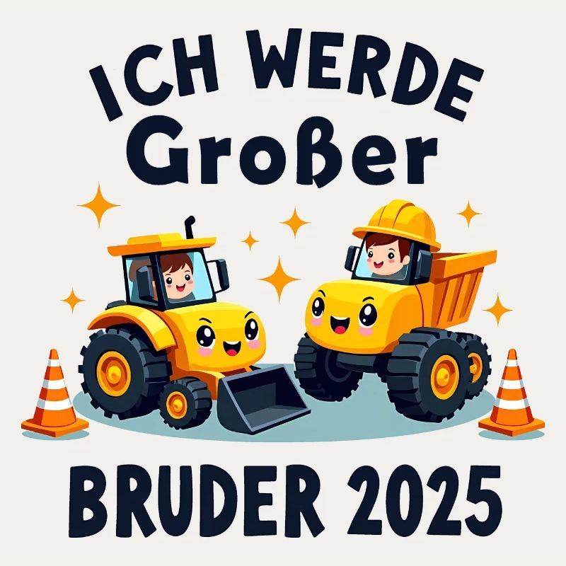 Ich Werde Großer Bruder 2025 Bagger Schwarz Kinder