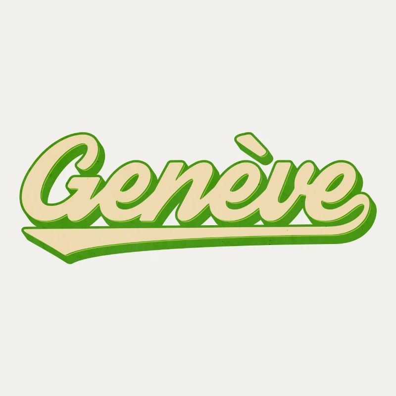 Genève Retro Script Lime