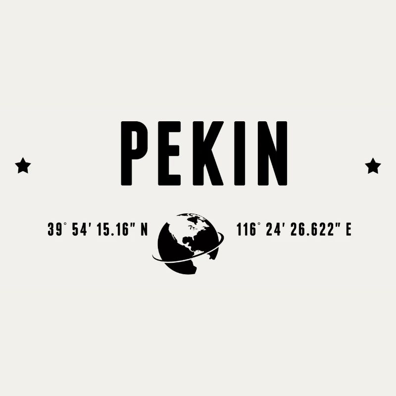 Beijing Stylized Geographical Coordinates