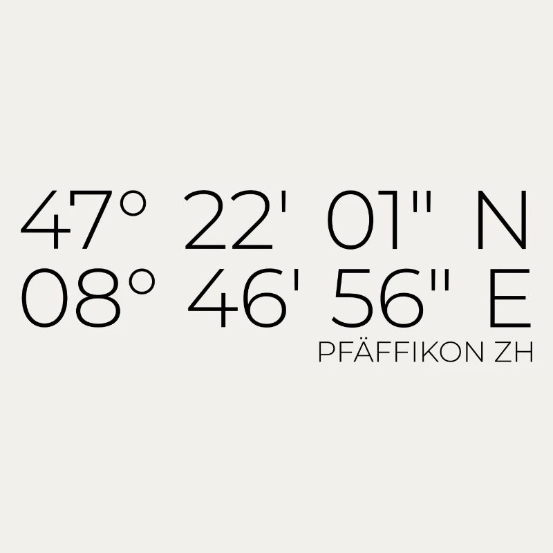 Coordinates Pfäffikon ZH Zurich