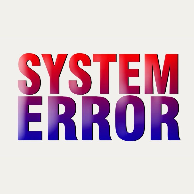 System Error Gradient Typo