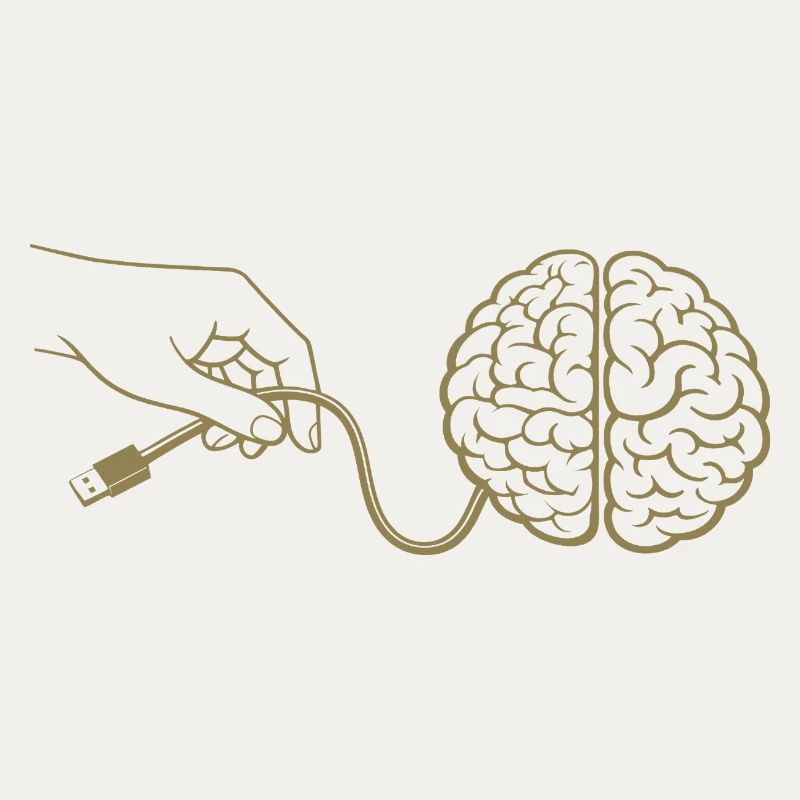 Connecteur de câble Brain Head Intelligence Intelligence artificielle
