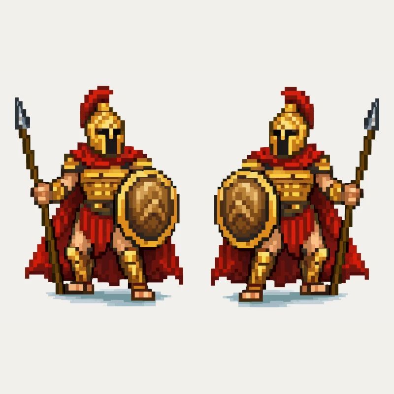 Doppel-Gladiator Pixelkunst