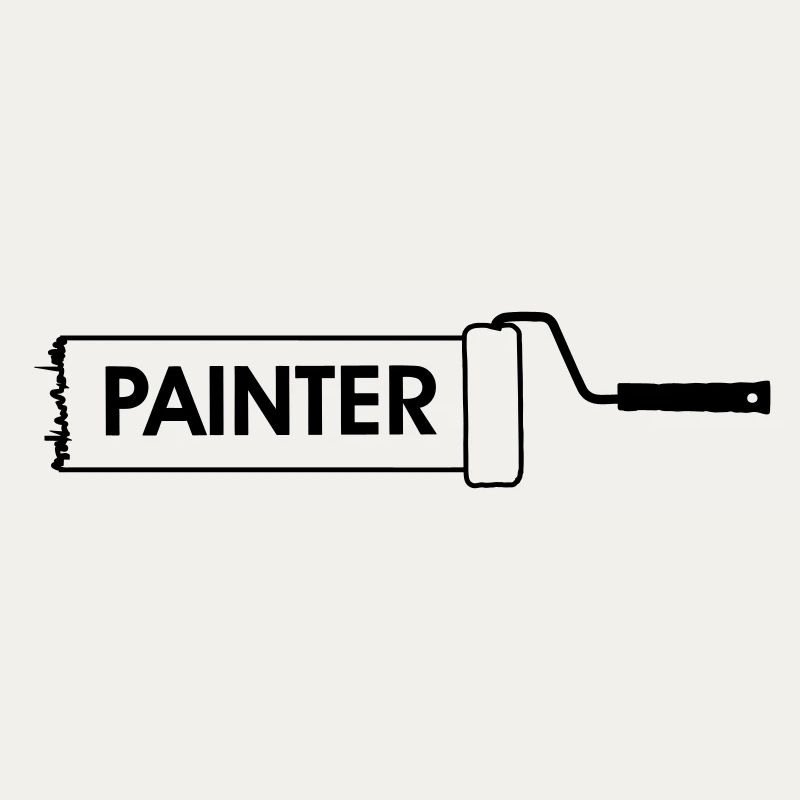 Farbroller transparent mit Text 'PAINTER'