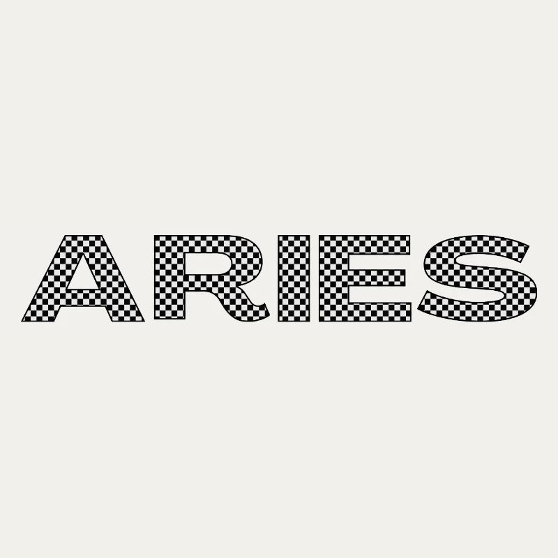 ARIES – Checkerboard Zodiac Statement