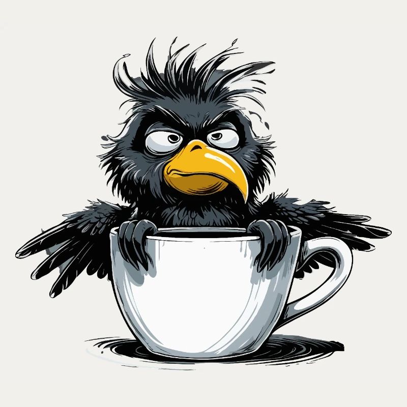 Morgenmuffel Kaffee Kein Bock Rabe Schlechte Laune