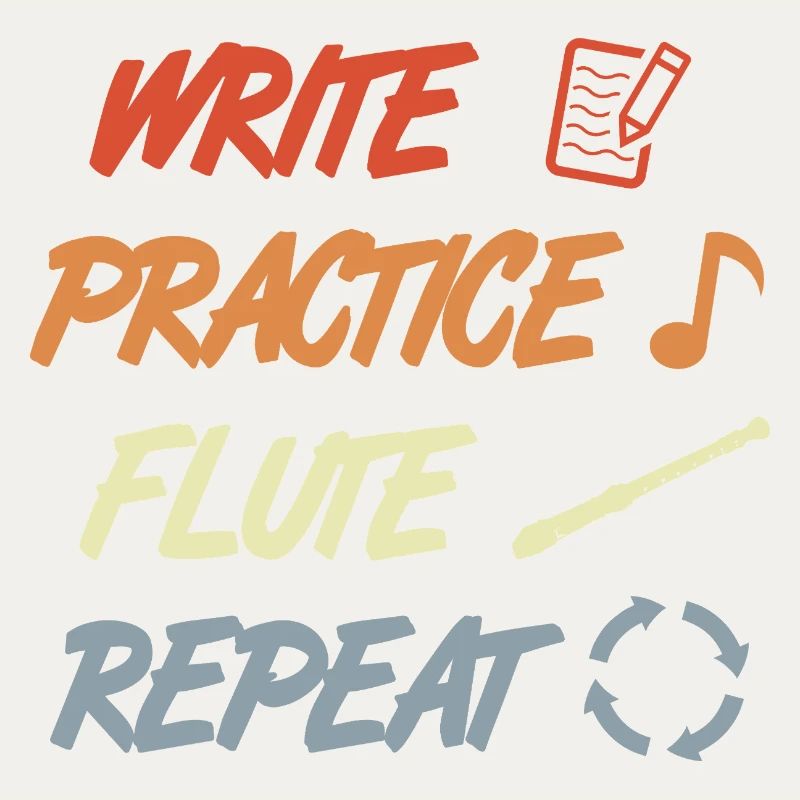 Write Practice Flute Repeat