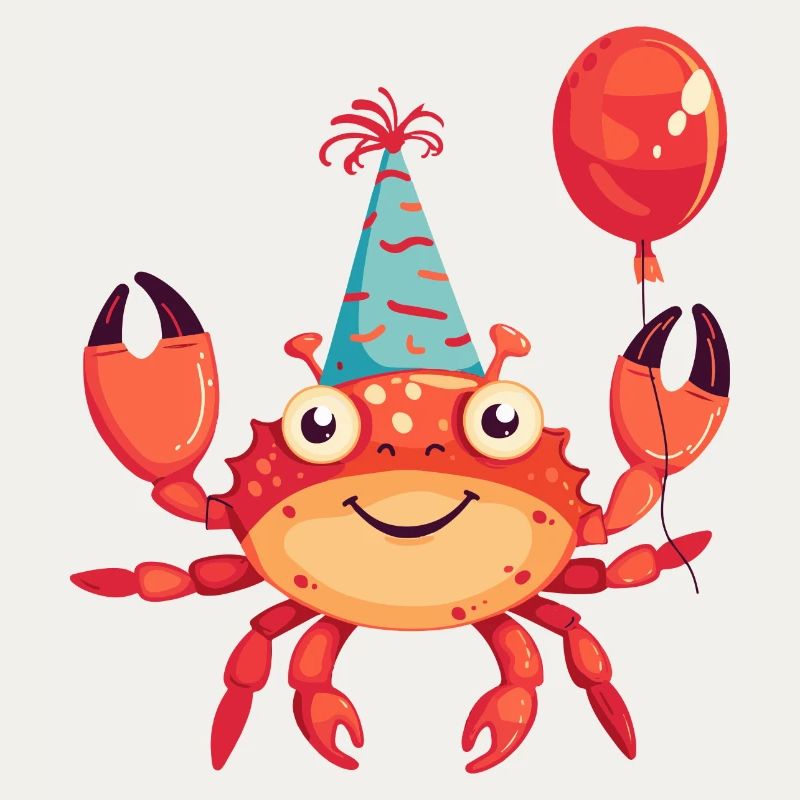 Krebs Krabbe Geburtstag Comic