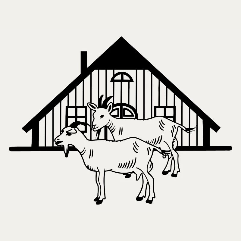 Ziegenfarm oder Stall