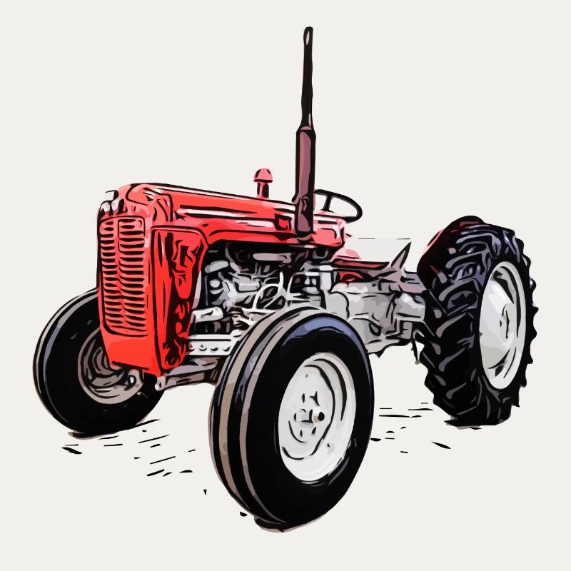 Red M F 35 Tractor