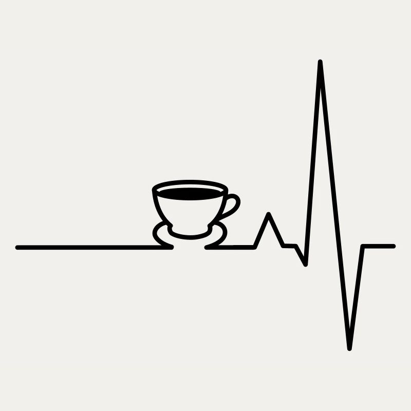 EKG coffee heartbeat