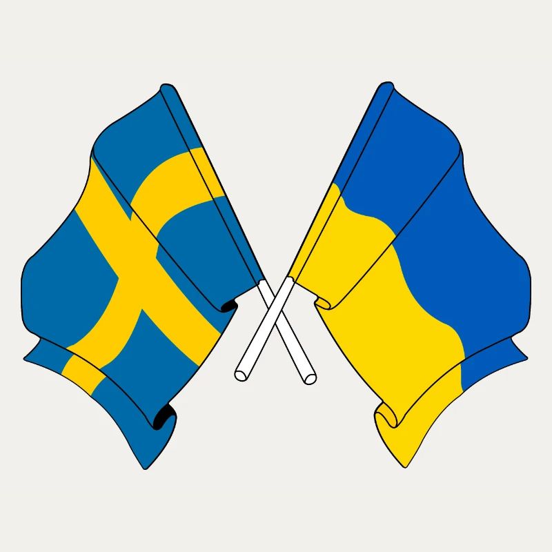 Drapeau de la Suède, drapeau de l’Ukraine