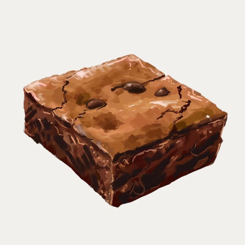 Illustration de brownie rustique
