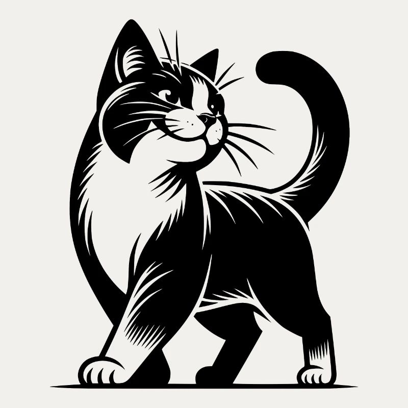 Chat Stuben élégant avec un look mignon